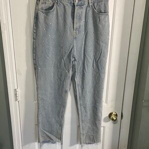 Women's Light Blue Straight Leg Jeans